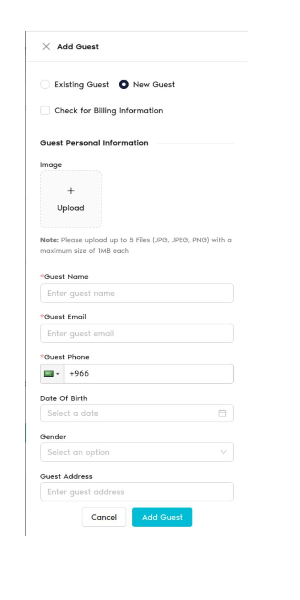 Add New Guest