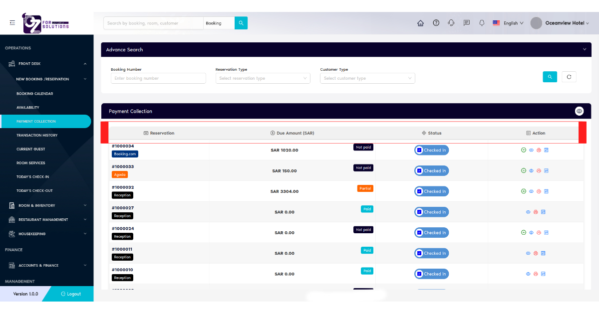 Payment Collection Key Column