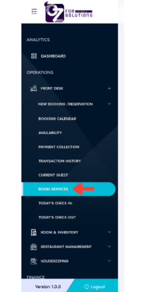 Room Services – Sidebar