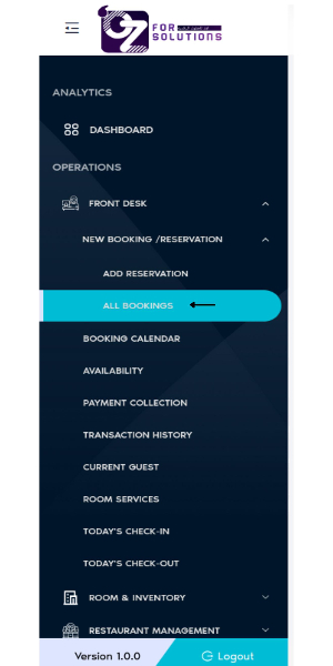 Sidebar - All Reservation