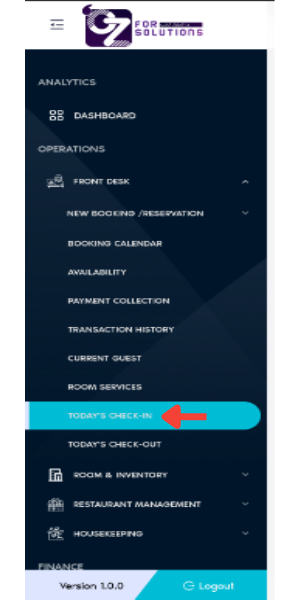 Today's Check-In – Sidebar