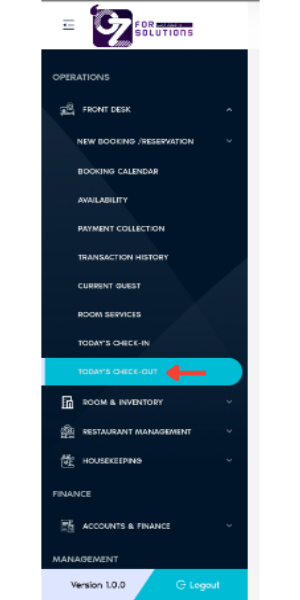 Today's Check-Out – Sidebar