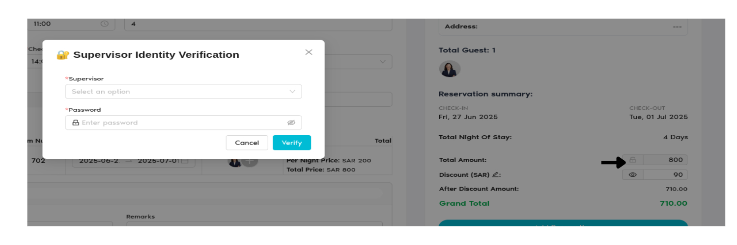 Add Admin Credential For Total Ammount Edit